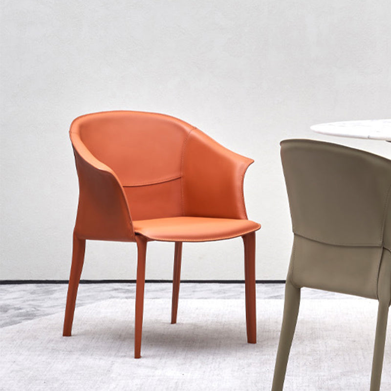 Contemporary Upholstered Arm Chair Solid Back Dining Chair for Dining Room Clearhalo 'Dining Chairs' 'Dining Tables & Seating' 'dining_chair' 'furn' 'furn_dining_chair' 'Furniture' 'Kitchen & Dining Furniture' 5971355