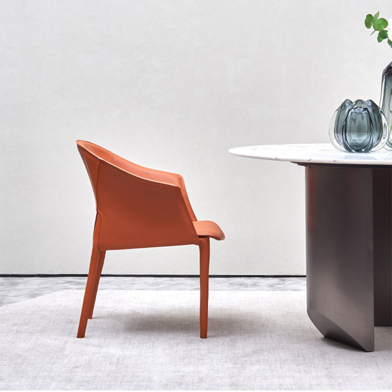 Contemporary Upholstered Arm Chair Solid Back Dining Chair for Dining Room Clearhalo 'Dining Chairs' 'Dining Tables & Seating' 'dining_chair' 'furn' 'furn_dining_chair' 'Furniture' 'Kitchen & Dining Furniture' 5971364