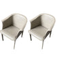 Contemporary Upholstered Arm Chair Solid Back Dining Chair for Dining Room Gray-White 2 Piece Set Clearhalo 'Dining Chairs' 'Dining Tables & Seating' 'dining_chair' 'furn' 'furn_dining_chair' 'Furniture' 'Kitchen & Dining Furniture' 5971365
