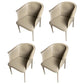 Contemporary Upholstered Arm Chair Solid Back Dining Chair for Dining Room Khaki 4 Piece Set Clearhalo 'Dining Chairs' 'Dining Tables & Seating' 'dining_chair' 'furn' 'furn_dining_chair' 'Furniture' 'Kitchen & Dining Furniture' 5971374