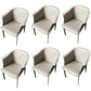 Contemporary Upholstered Arm Chair Solid Back Dining Chair for Dining Room Gray-White 6 Piece Set Clearhalo 'Dining Chairs' 'Dining Tables & Seating' 'dining_chair' 'furn' 'furn_dining_chair' 'Furniture' 'Kitchen & Dining Furniture' 5971378
