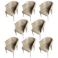 Contemporary Upholstered Arm Chair Solid Back Dining Chair for Dining Room Khaki 8 Piece Set Clearhalo 'Dining Chairs' 'Dining Tables & Seating' 'dining_chair' 'furn' 'furn_dining_chair' 'Furniture' 'Kitchen & Dining Furniture' 5971386
