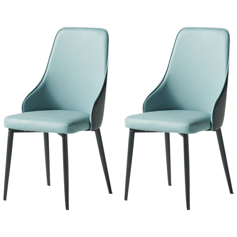 Parsons Dining Accent Chair Industrial Upholstered Dining Side Chair Gray Light Blue 2 Piece Set Clearhalo 'Dining Chairs' 'Dining Tables & Seating' 'dining_chair' 'furn' 'furn_dining_chair' 'Furniture' 'Kitchen & Dining Furniture' 5971399