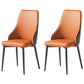 Parsons Dining Accent Chair Industrial Upholstered Dining Side Chair Gray-Orange 2 Piece Set Clearhalo 'Dining Chairs' 'Dining Tables & Seating' 'dining_chair' 'furn' 'furn_dining_chair' 'Furniture' 'Kitchen & Dining Furniture' 5971403
