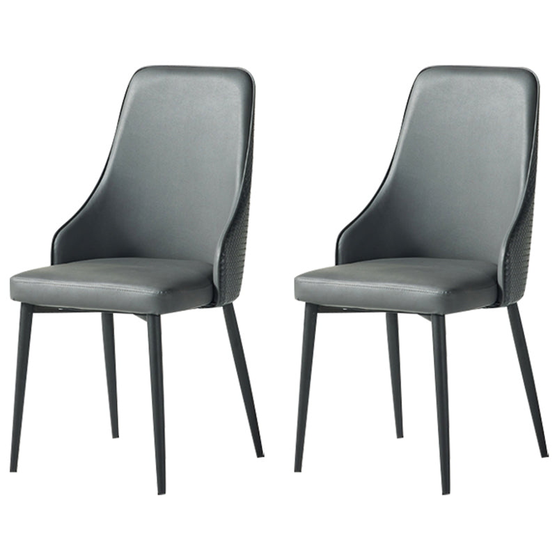 Parsons Dining Accent Chair Industrial Upholstered Dining Side Chair Grey 2 Piece Set Clearhalo 'Dining Chairs' 'Dining Tables & Seating' 'dining_chair' 'furn' 'furn_dining_chair' 'Furniture' 'Kitchen & Dining Furniture' 5971405