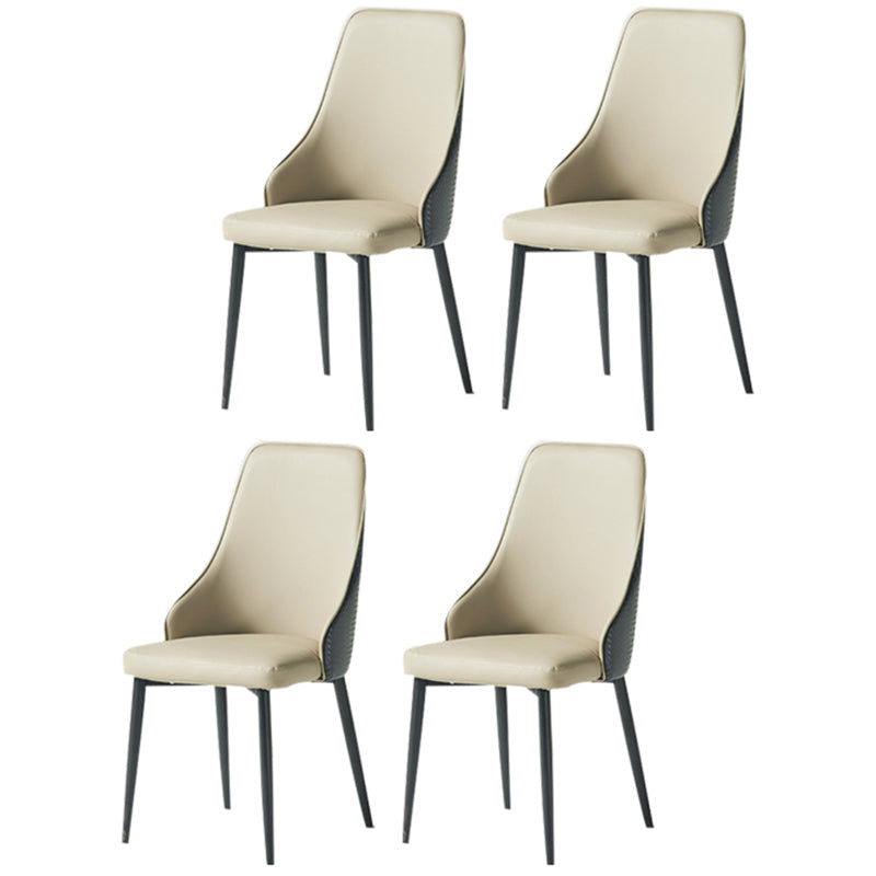 Parsons Dining Accent Chair Industrial Upholstered Dining Side Chair Dark Grey Light Grey 4 Piece Set Clearhalo 'Dining Chairs' 'Dining Tables & Seating' 'dining_chair' 'furn' 'furn_dining_chair' 'Furniture' 'Kitchen & Dining Furniture' 5971408