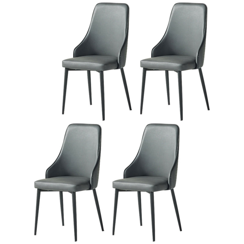 Parsons Dining Accent Chair Industrial Upholstered Dining Side Chair Grey 4 Piece Set Clearhalo 'Dining Chairs' 'Dining Tables & Seating' 'dining_chair' 'furn' 'furn_dining_chair' 'Furniture' 'Kitchen & Dining Furniture' 5971414