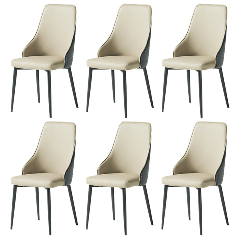 Parsons Dining Accent Chair Industrial Upholstered Dining Side Chair Dark Grey Light Grey 6 Piece Set Clearhalo 'Dining Chairs' 'Dining Tables & Seating' 'dining_chair' 'furn' 'furn_dining_chair' 'Furniture' 'Kitchen & Dining Furniture' 5971415