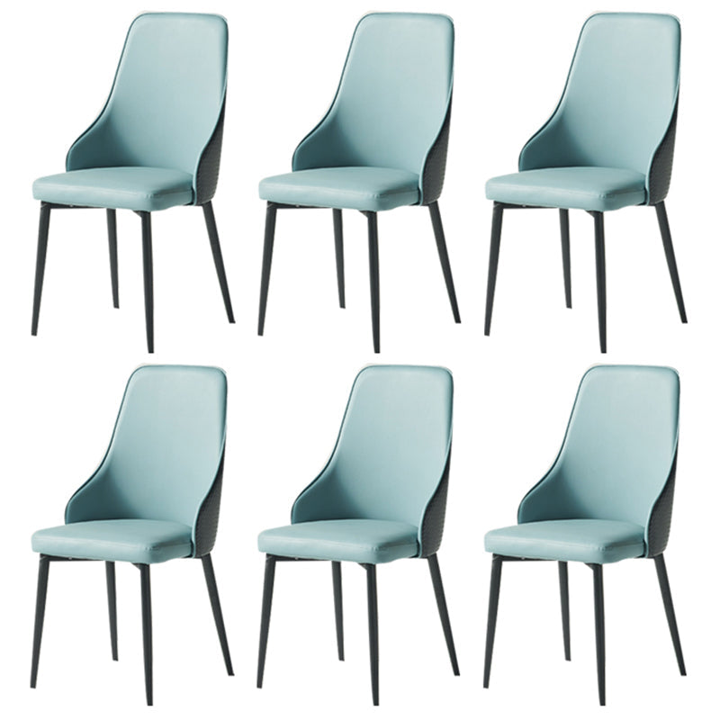 Parsons Dining Accent Chair Industrial Upholstered Dining Side Chair Gray Light Blue 6 Piece Set Clearhalo 'Dining Chairs' 'Dining Tables & Seating' 'dining_chair' 'furn' 'furn_dining_chair' 'Furniture' 'Kitchen & Dining Furniture' 5971416