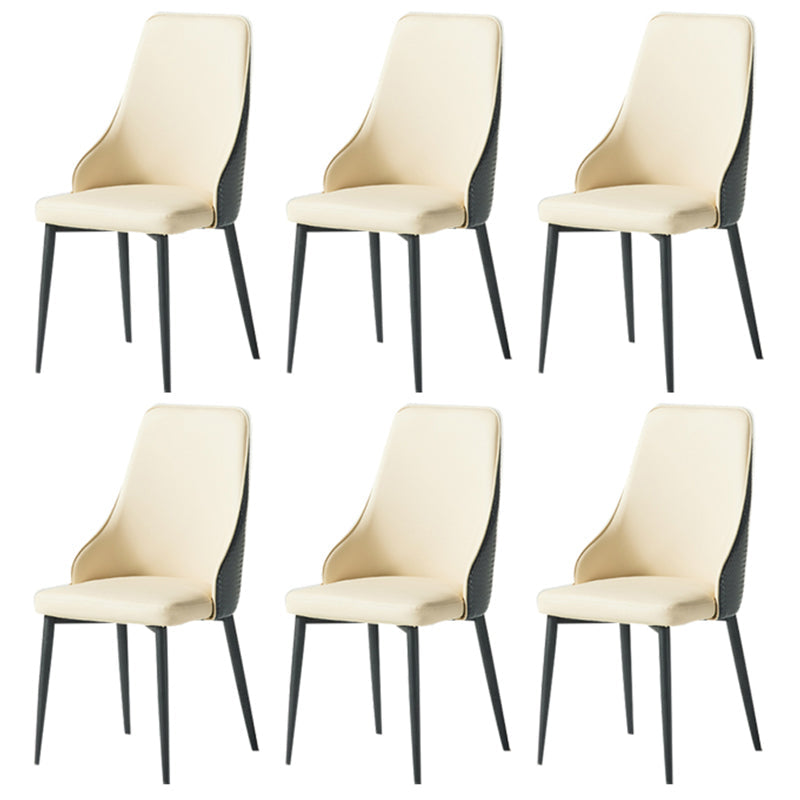 Parsons Dining Accent Chair Industrial Upholstered Dining Side Chair Gray-White 6 Piece Set Clearhalo 'Dining Chairs' 'Dining Tables & Seating' 'dining_chair' 'furn' 'furn_dining_chair' 'Furniture' 'Kitchen & Dining Furniture' 5971417