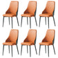 Parsons Dining Accent Chair Industrial Upholstered Dining Side Chair Gray-Orange 6 Piece Set Clearhalo 'Dining Chairs' 'Dining Tables & Seating' 'dining_chair' 'furn' 'furn_dining_chair' 'Furniture' 'Kitchen & Dining Furniture' 5971418