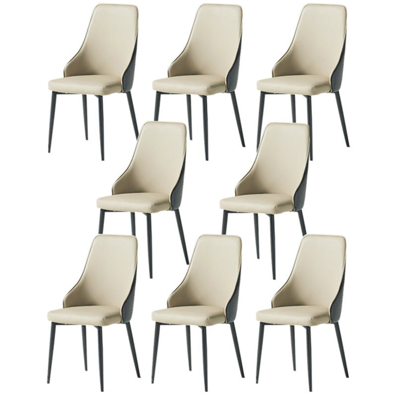 Parsons Dining Accent Chair Industrial Upholstered Dining Side Chair Dark Grey Light Grey 8 Piece Set Clearhalo 'Dining Chairs' 'Dining Tables & Seating' 'dining_chair' 'furn' 'furn_dining_chair' 'Furniture' 'Kitchen & Dining Furniture' 5971420
