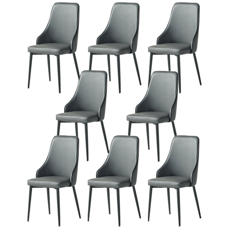 Parsons Dining Accent Chair Industrial Upholstered Dining Side Chair Grey 8 Piece Set Clearhalo 'Dining Chairs' 'Dining Tables & Seating' 'dining_chair' 'furn' 'furn_dining_chair' 'Furniture' 'Kitchen & Dining Furniture' 5971424