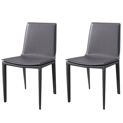 Modern Dining Chairs Armless Dining Chair with Metal Legs for Kitchen