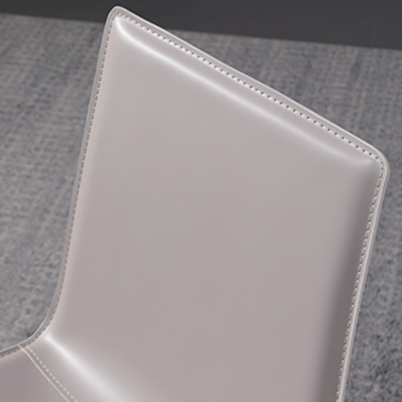 Modern Dining Chairs Armless Dining Chair with Metal Legs for Kitchen