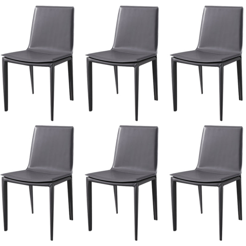 Modern Dining Chairs Armless Dining Chair with Metal Legs for Kitchen