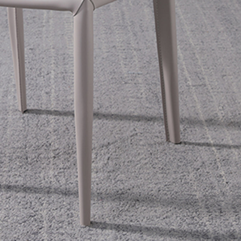Modern Dining Chairs Armless Dining Chair with Metal Legs for Kitchen