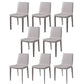 Modern Dining Chairs Armless Dining Chair with Metal Legs for Kitchen