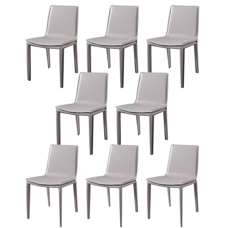 Modern Dining Chairs Armless Dining Chair with Metal Legs for Kitchen