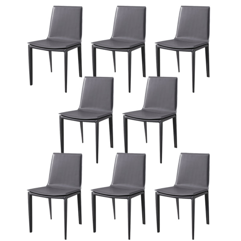 Modern Dining Chairs Armless Dining Chair with Metal Legs for Kitchen