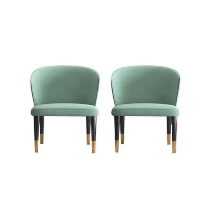 Modern Dining Chairs Armless Dining Chair with Wooden Legs for Kitchen