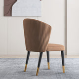 Modern Dining Chairs Armless Dining Chair with Wooden Legs for Kitchen