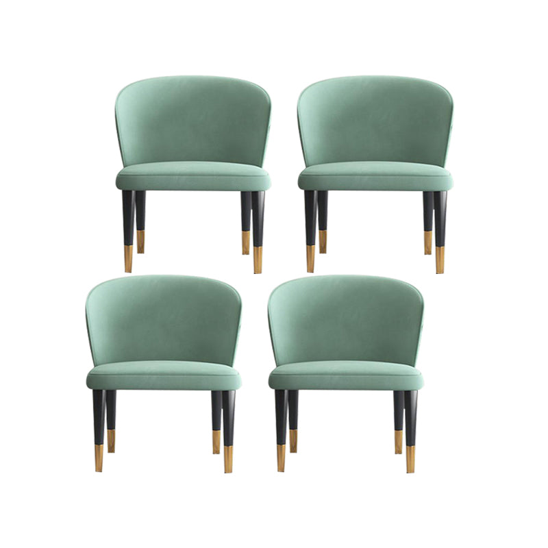 Modern Dining Chairs Armless Dining Chair with Wooden Legs for Kitchen