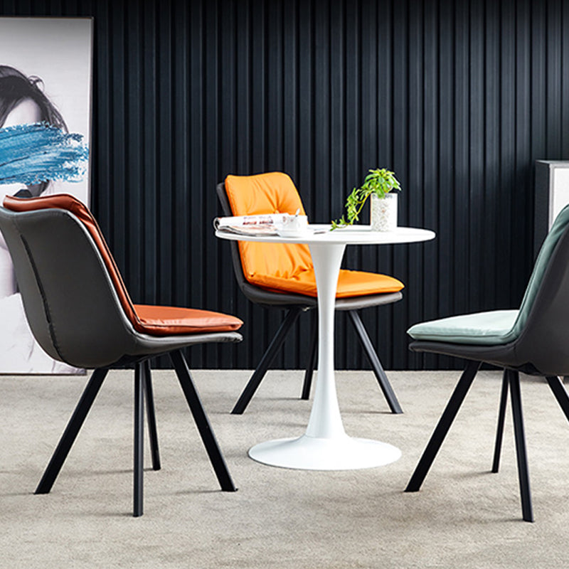 Silla de comedor para comedor tapizado industrial Parsons laterales de comedor