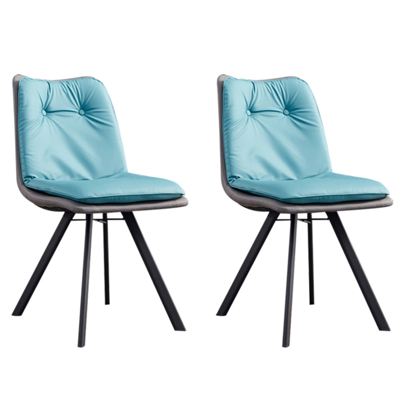 Silla de comedor para comedor tapizado industrial Parsons laterales de comedor