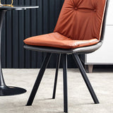 Silla de comedor para comedor tapizado industrial Parsons laterales de comedor