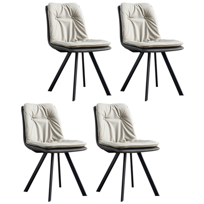 Silla de comedor para comedor tapizado industrial Parsons laterales de comedor