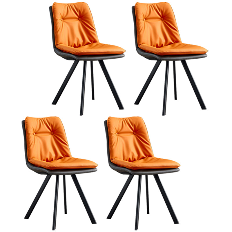 Silla de comedor para comedor tapizado industrial Parsons laterales de comedor