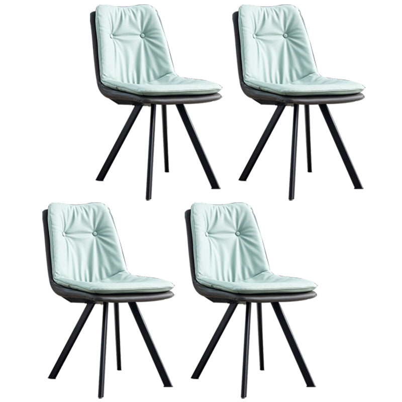 Silla de comedor para comedor tapizado industrial Parsons laterales de comedor