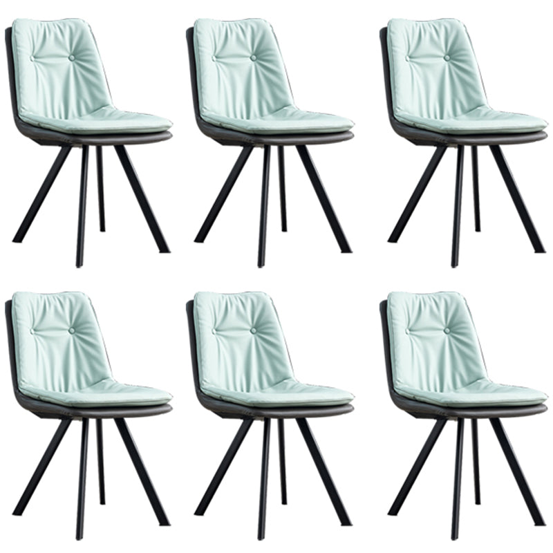 Silla de comedor para comedor tapizado industrial Parsons laterales de comedor