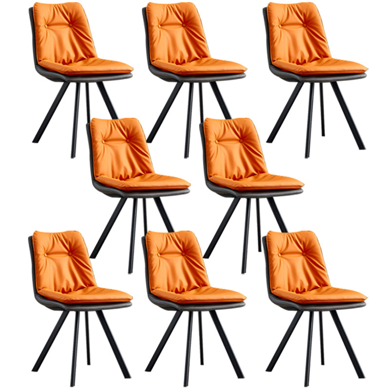 Silla de comedor para comedor tapizado industrial Parsons laterales de comedor