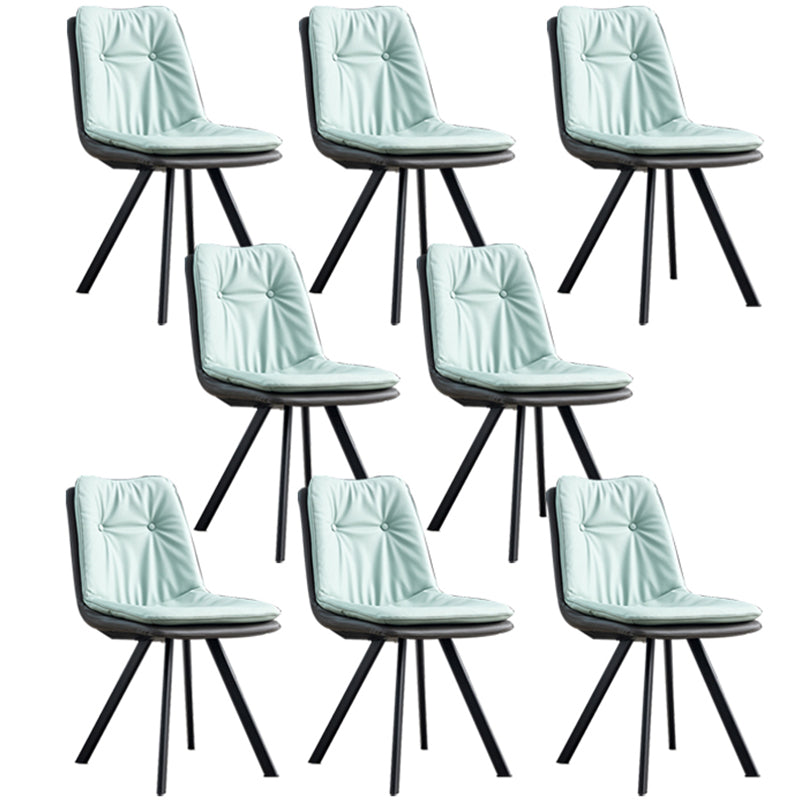 Silla de comedor para comedor tapizado industrial Parsons laterales de comedor