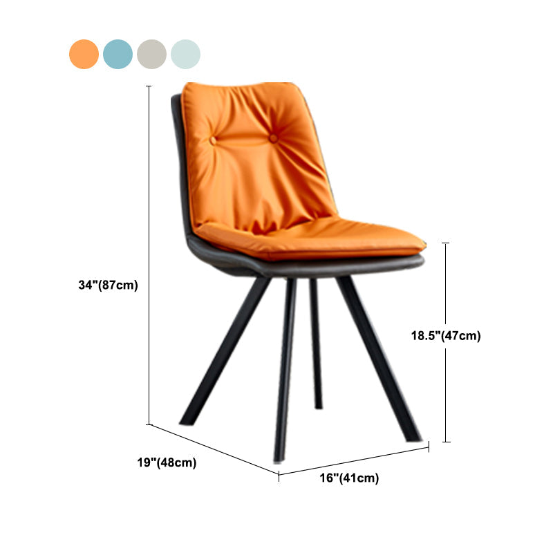 Silla de comedor para comedor tapizado industrial Parsons laterales de comedor