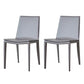 Metal Modern Indoor Side Chair Solid Back Dining Chair with 4Legs