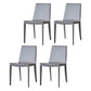 Metal Modern Indoor Side Chair Solid Back Dining Chair with 4Legs