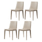 Metal Modern Indoor Side Chair Solid Back Dining Chair with 4Legs