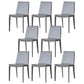 Metal Modern Indoor Side Chair Solid Back Dining Chair with 4Legs