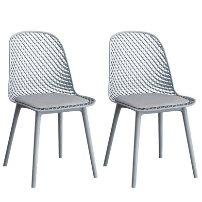 Modern Dining Chairs Armless Dining Chair with Plastic Legs for Kitchen