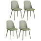 Modern Dining Chairs Armless Dining Chair with Plastic Legs for Kitchen