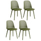 Modern Dining Chairs Armless Dining Chair with Plastic Legs for Kitchen