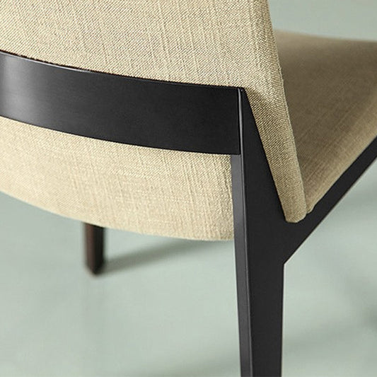 Solid Wood Armless Dining Chairs Upholstered Dining Accent Chair