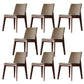 Solid Wood Armless Dining Chairs Upholstered Dining Accent Chair Walnut 8 Piece Set Clearhalo 'Dining Chairs' 'Dining Tables & Seating' 'dining_chair' 'furn' 'furn_dining_chair' 'Furniture' 'Kitchen & Dining Furniture' 5971571