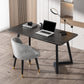 Industrial Rectangular Writing Desk Home Office Desk with Wood Legs