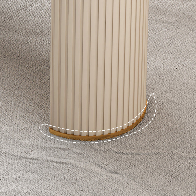 23.6 "Escritorio de escritura de ancho Pedestal Beige Glam Office Desk for Home