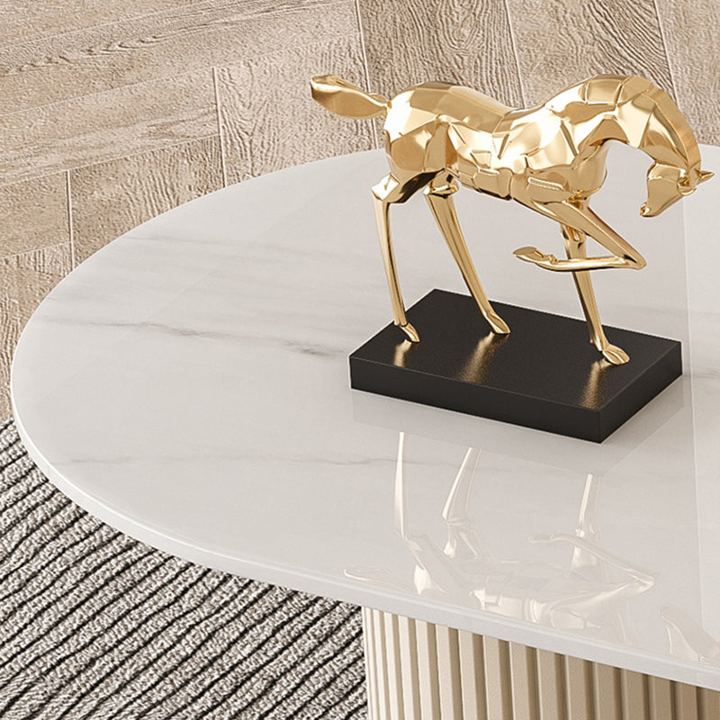 Distano da ufficio glam con 3 cassetti di stoccaggio scrivania beige