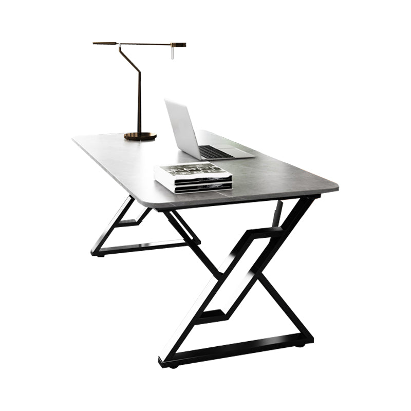 Industrial Stone Sled Writing Desk Rectangular Office Desk for Home Clearhalo 'furn' 'furn_office_desk' 'Furniture' 'Office Desks' 'Office Furniture' 'office_desk' 5971801